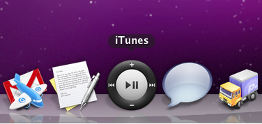itunes icon in the dock